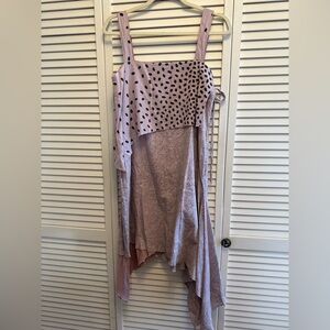 Animals SZ 2 Asymmetrical Paisley Polka Dot sundress. PTP 18”